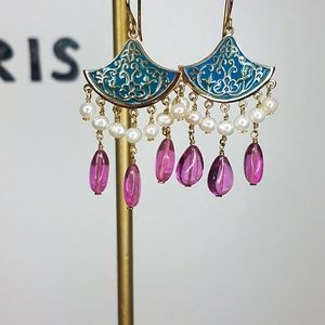 Henri bendel fan earrings